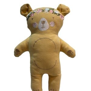 Pillowfort Floral Yellow Mini Bear Plush‎